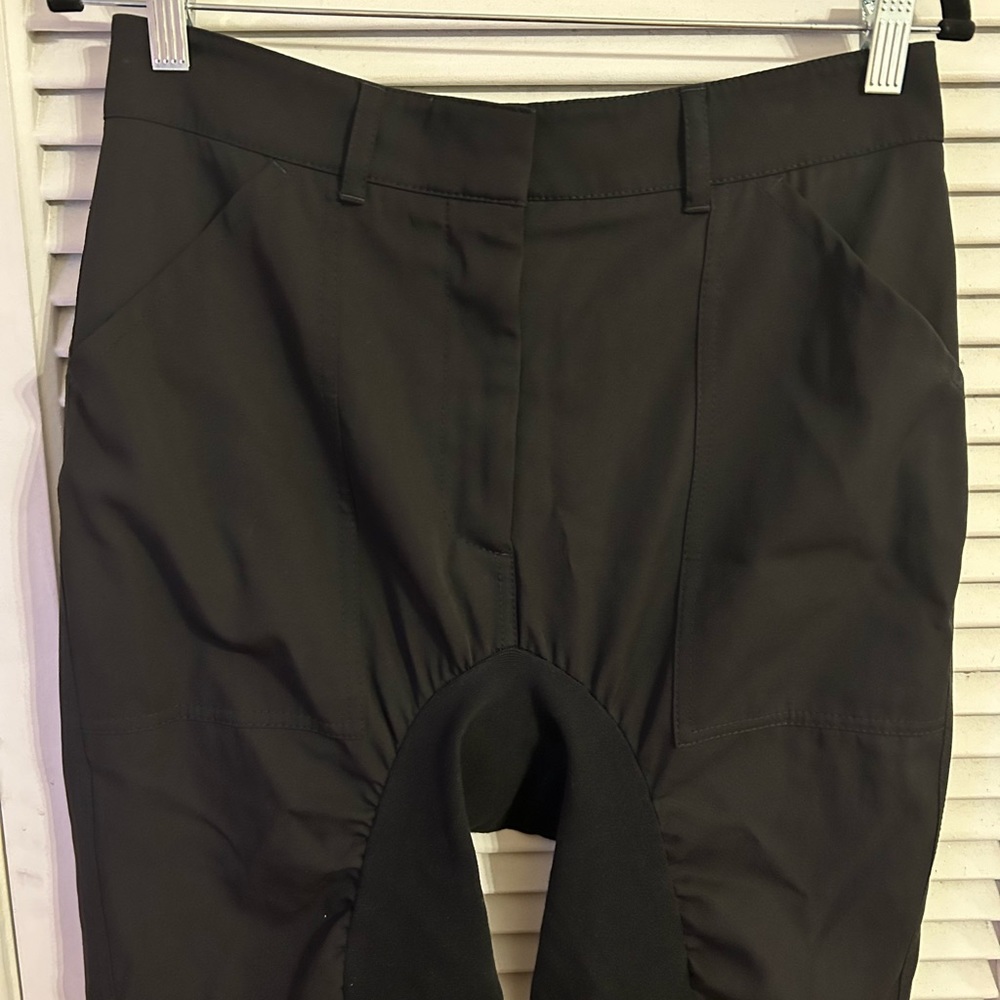 Stella McCartney Tina Ruched Wool and Cotton Pants in Black, Size 40 (US 4-6) - Picture 11 of 15